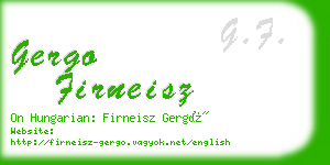 gergo firneisz business card